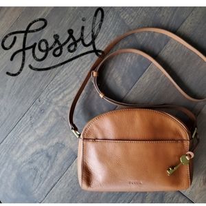 Fossil Leather Crossbody Purse Tan
